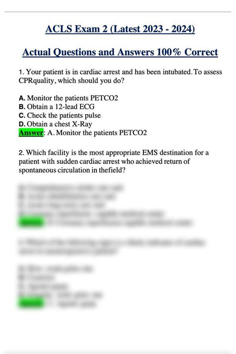 how hard is the acls test|acls post test questions.